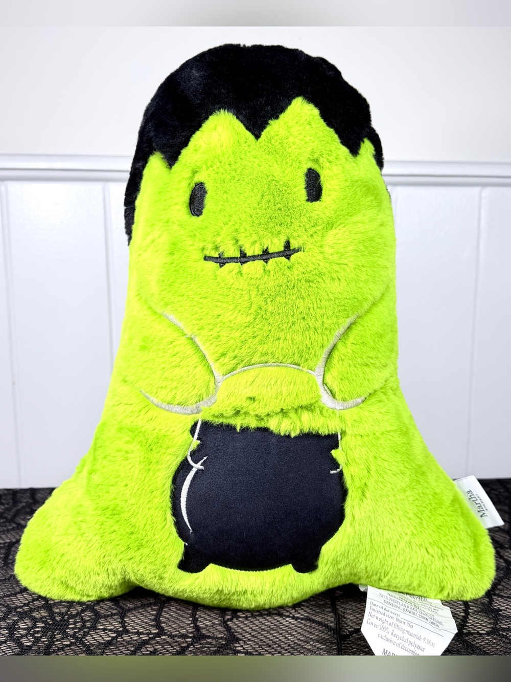 NWOT Martha Stewart Frankenstein Ghost with Cauldron Halloween Pillow
